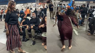 Woman Dances At Railway Station, Jumps On Friend As Part Of ‘Funny’ Skit; Internet Demands Action | Viral Video